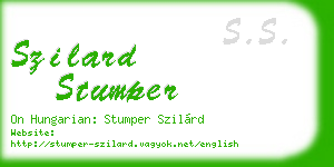 szilard stumper business card